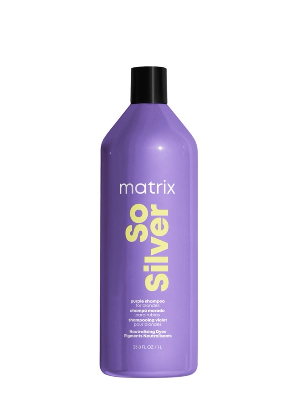 Matix So Silver Purple Shampoo Bottle - Purple & Black